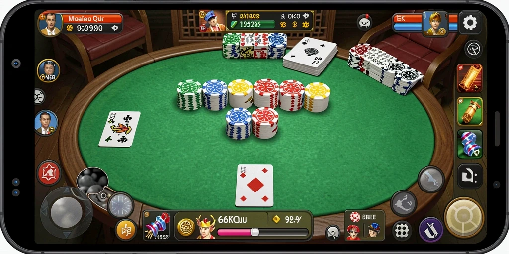 Gameplay QiuQiu di aplikasi 66KBET yang seru dan menegangkan.