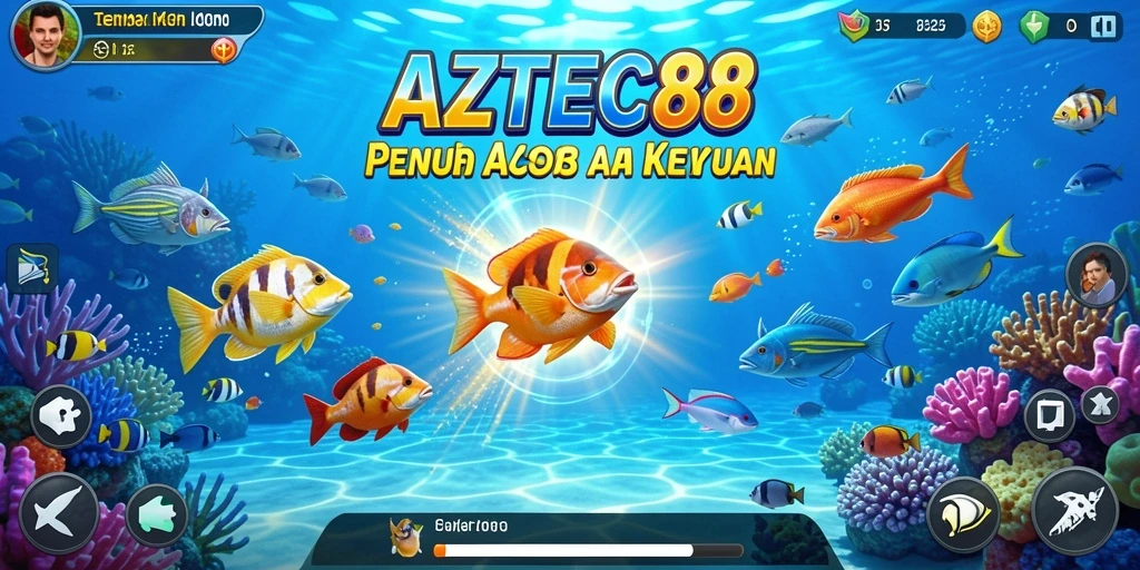 Gameplay Tembak Ikan yang menarik dan penuh warna.