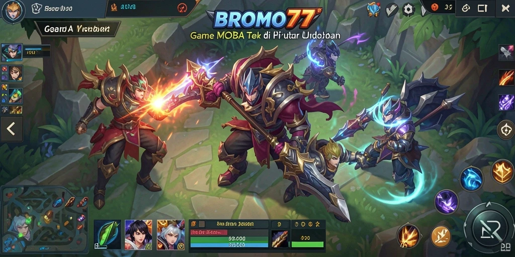 Tampilan gameplay seru di BROMO77 dengan karakter yang beragam.