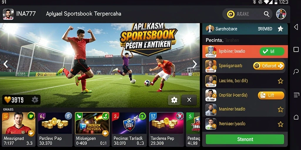 Tampilan gameplay Sportsbook yang menarik dan interaktif.