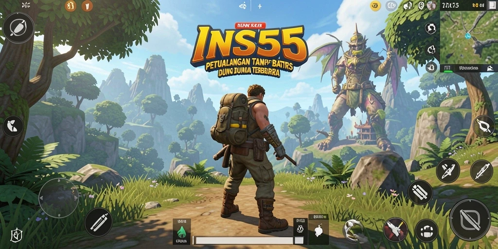 Tampilan gameplay INS55 yang menakjubkan dalam dunia terbuka.