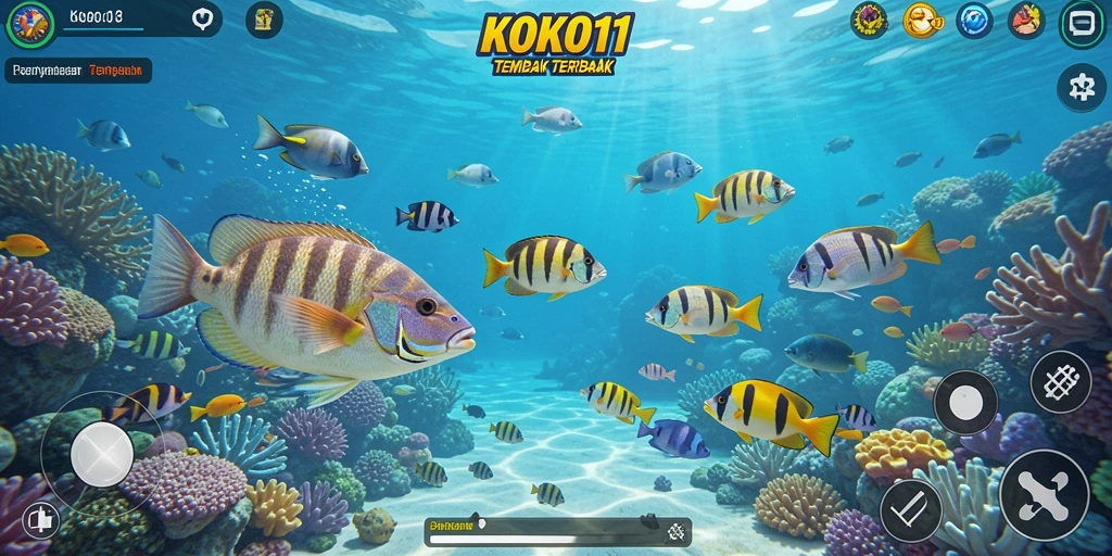 Gameplay seru KOKO11 dengan aksi tembak ikan yang mendebarkan.