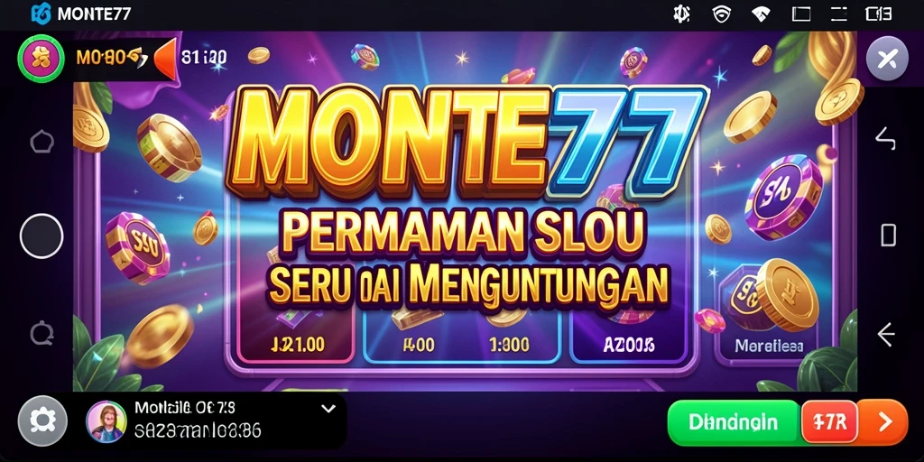 Tampilan menarik dari gameplay Slot MONTE77 yang memikat.