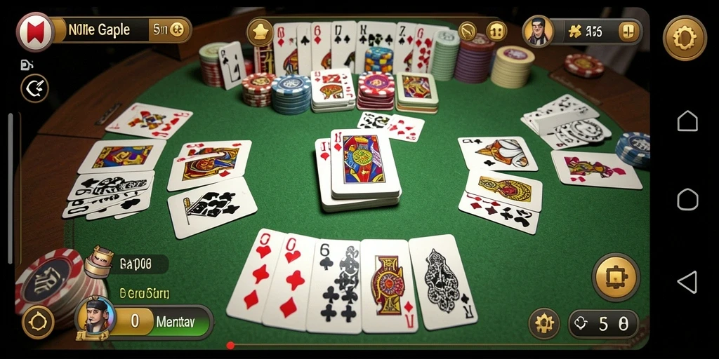 Tampilan menarik dari gameplay Gaple di N06.