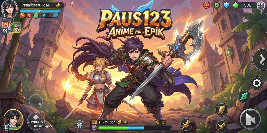 Screenshot gameplay PAUS123 yang menunjukkan aksi seru karakter Anime.