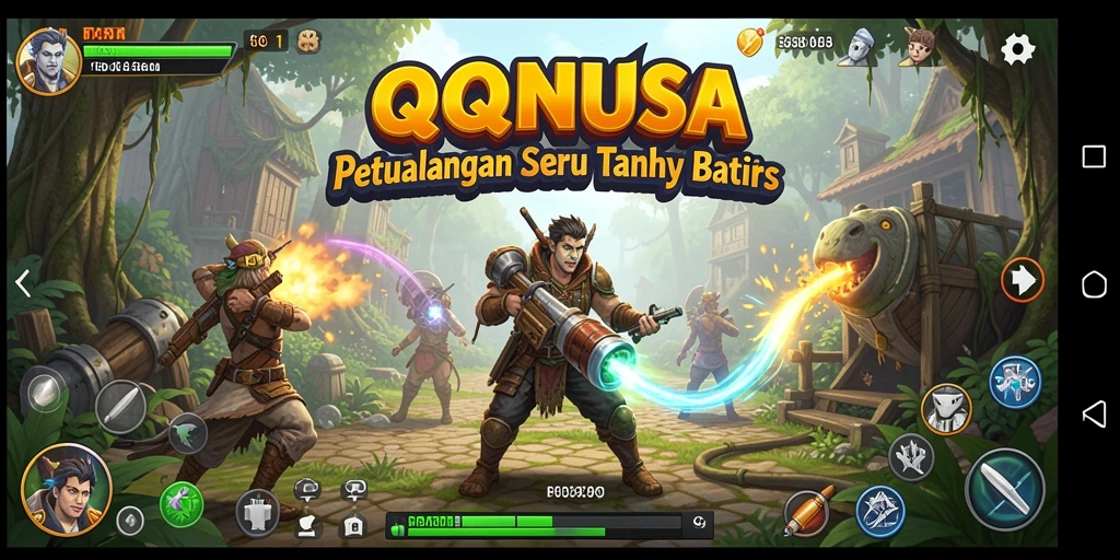 Tangkapan layar menunjukkan momen mendebarkan dalam petualangan QQNUSA.