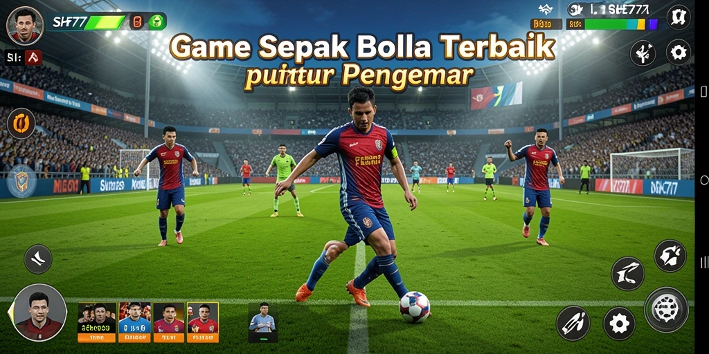 Tampilan menarik dari gameplay sepak bola SHE777 yang mendebarkan.