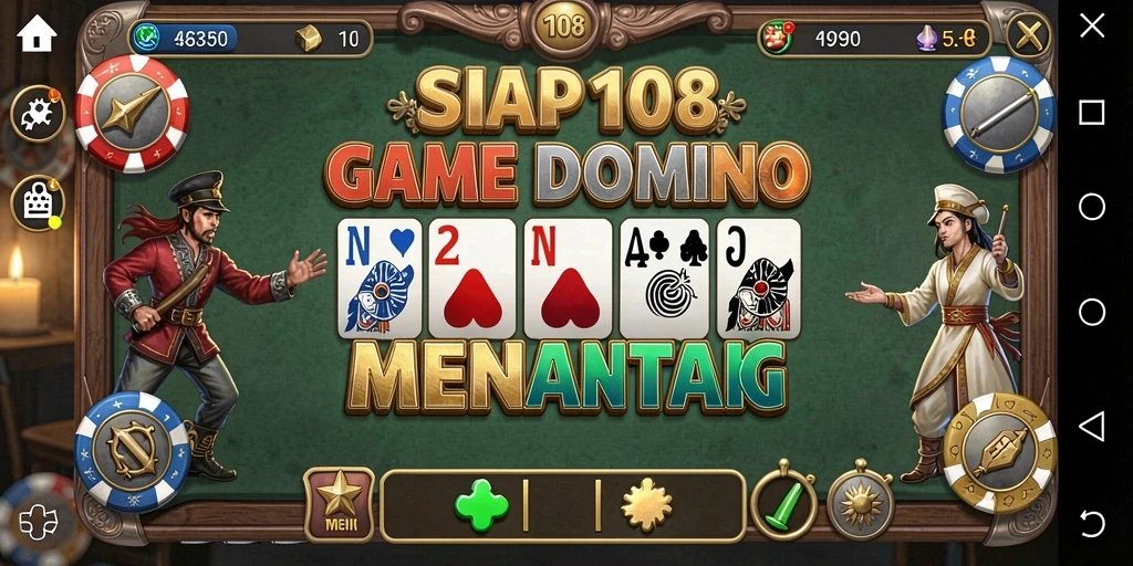 Tampilan gameplay dominan yang kaya dengan warna dan interaksi.