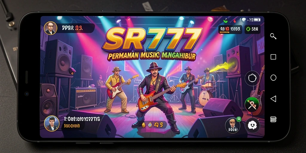 Tampilan permainan SR777 yang seru dengan berbagai lagu.