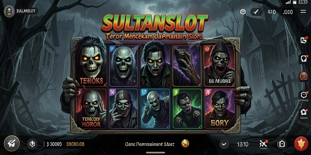 Screenshot SULTANSLOT menampilkan suasana gelap dan horor yang memukau.