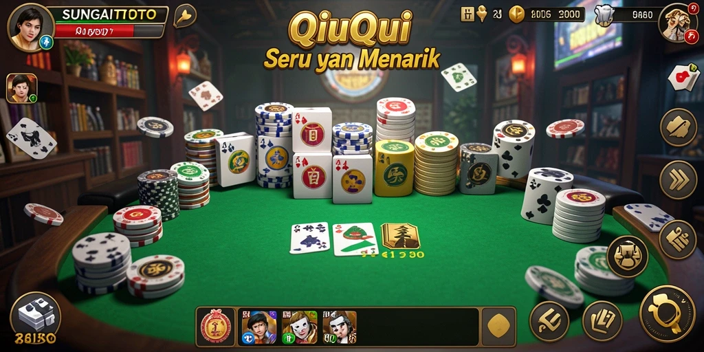 Tampilan gameplay QiuQiu yang seru dan menantang.
