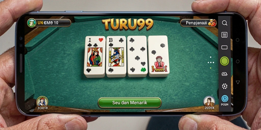 Tampilan screenshot TURU99 yang menampilkan serunya permainan Domino.